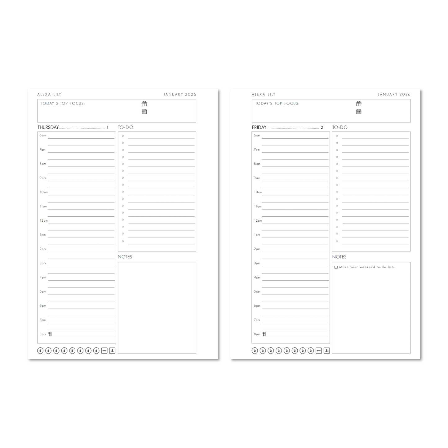 Alexa Lily | The Daily Edit 2026 Planner