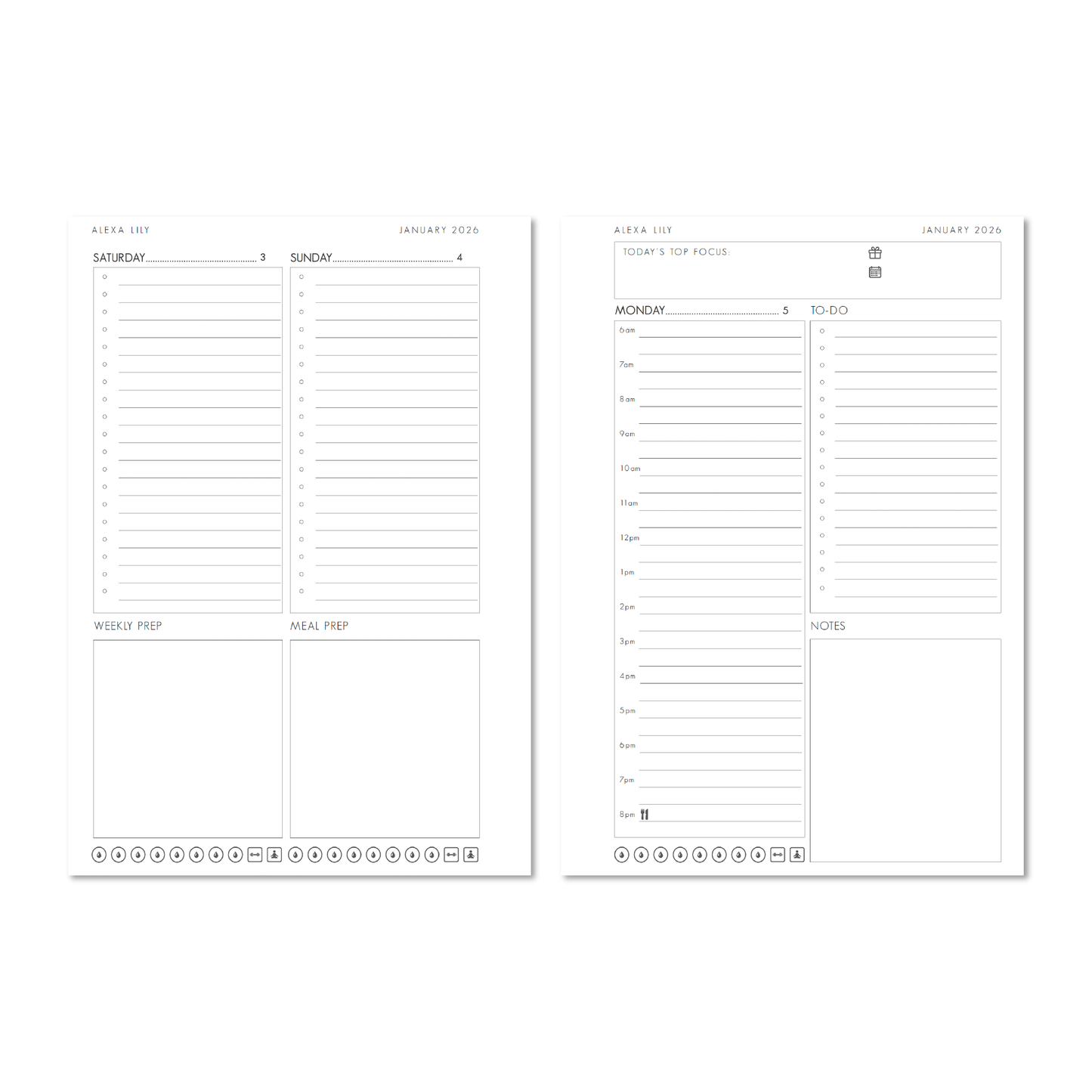 Alexa Lily | The Daily Edit 2026 Planner