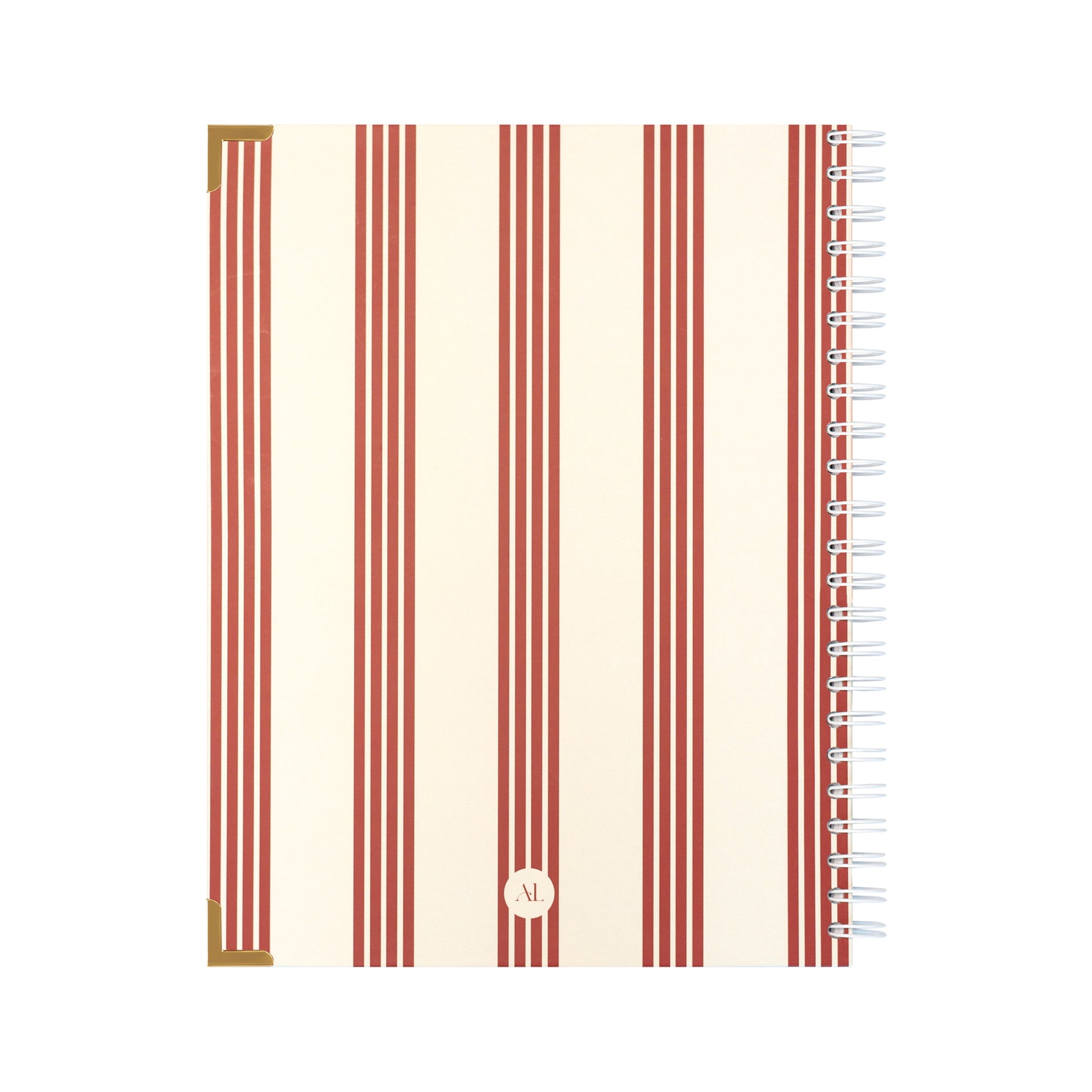 Alexa Lily 2026 daily planner South Africa with stylish red and cream striped cover