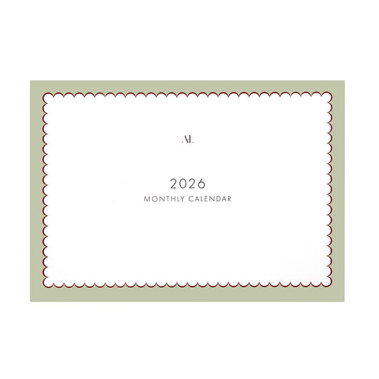 Elegant 2026 monthly calendar planner by Alexa Lily in a minimalist design