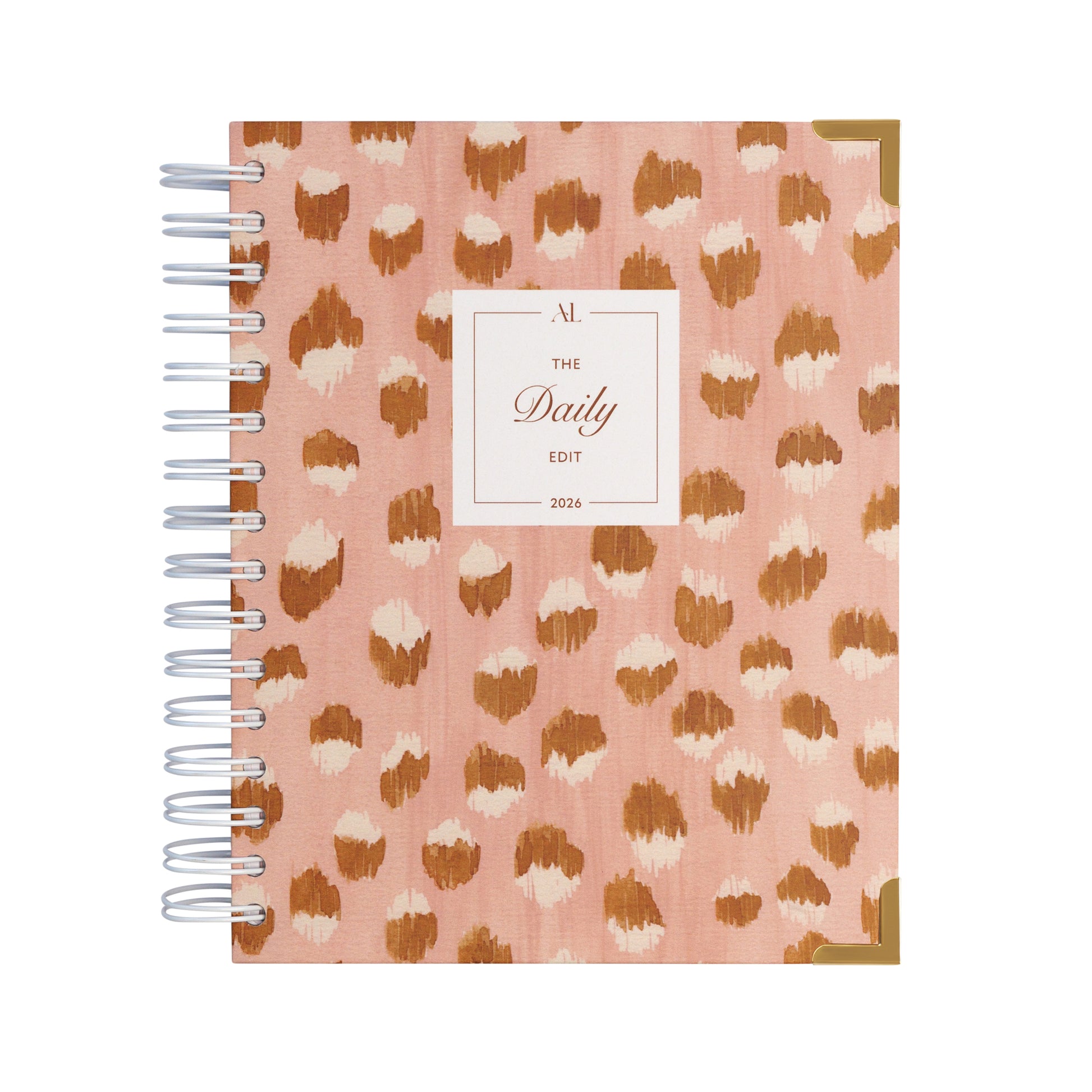 Alexa Lily 2026 Daily Planner South Africa with a stylish pink leopard print cover